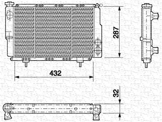 MAGNETI MARELLI Radiators, Motora dzesēšanas sistēma 350213610000